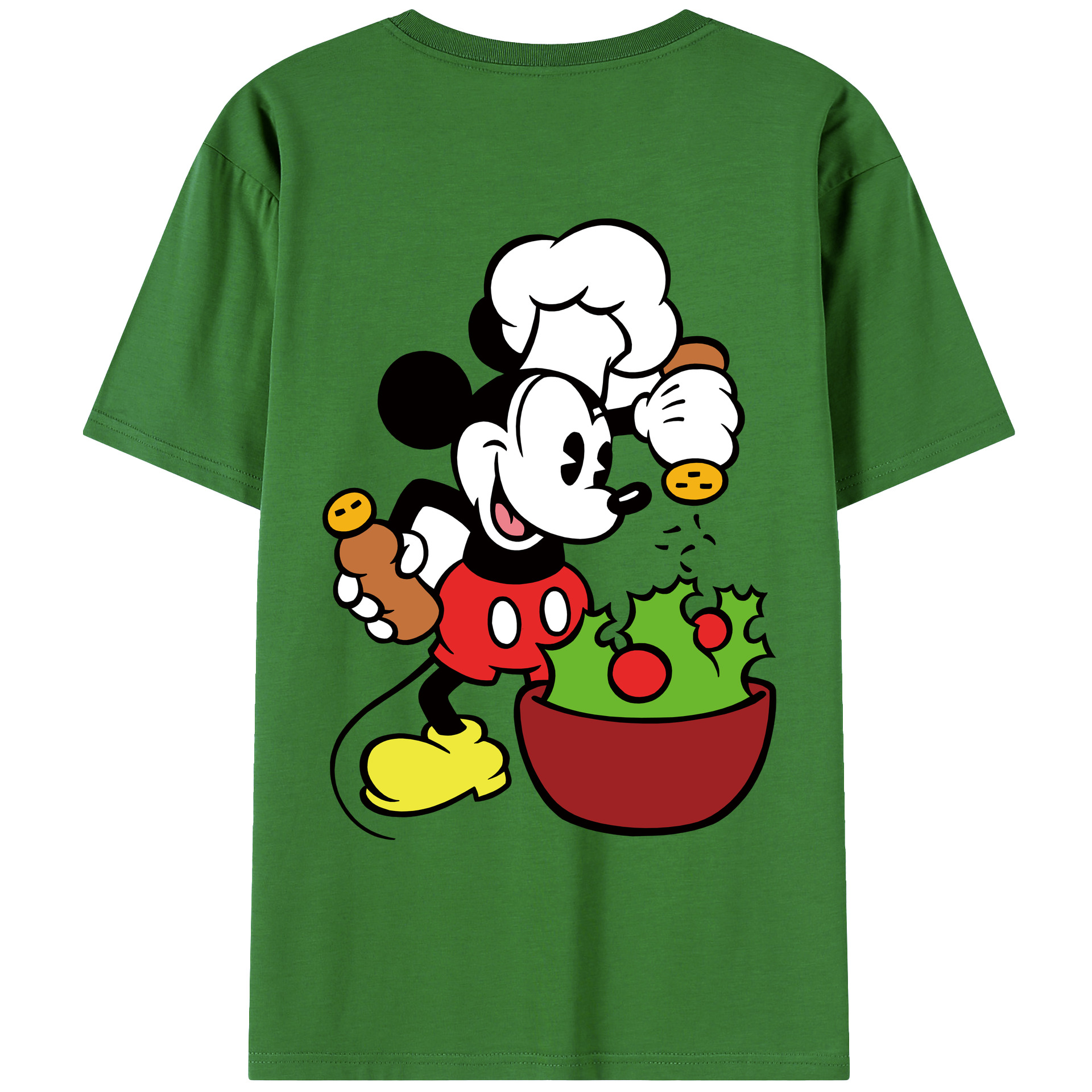 （画像用） ミッキーマウス Mickey Mouse レディース半袖Tシャツ(バックプリント)